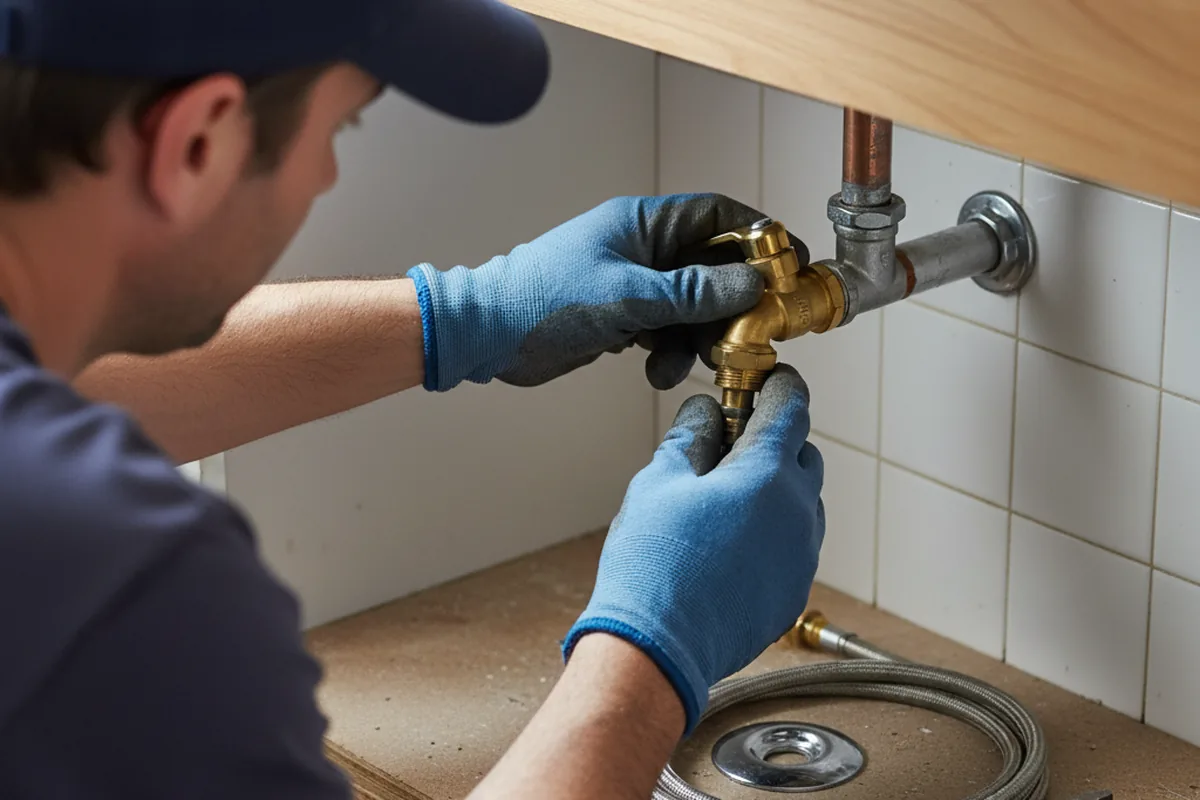 Shutoff valve and fitting work during Faucet and Fixture Repair in Big Spring